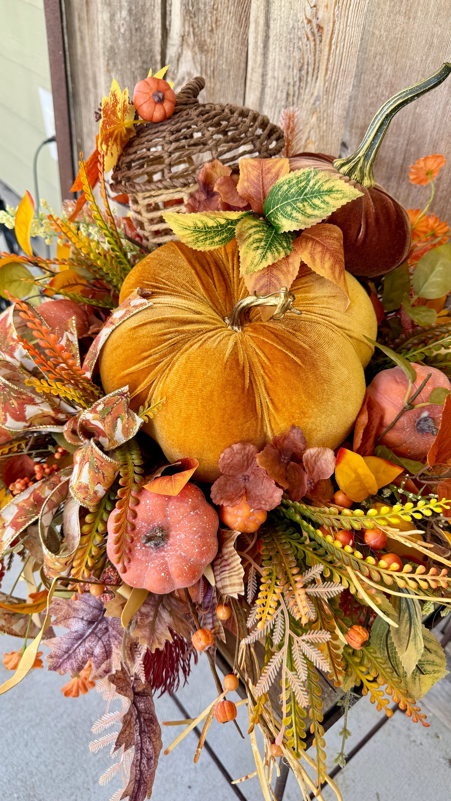 Pumpkin floral arrangement