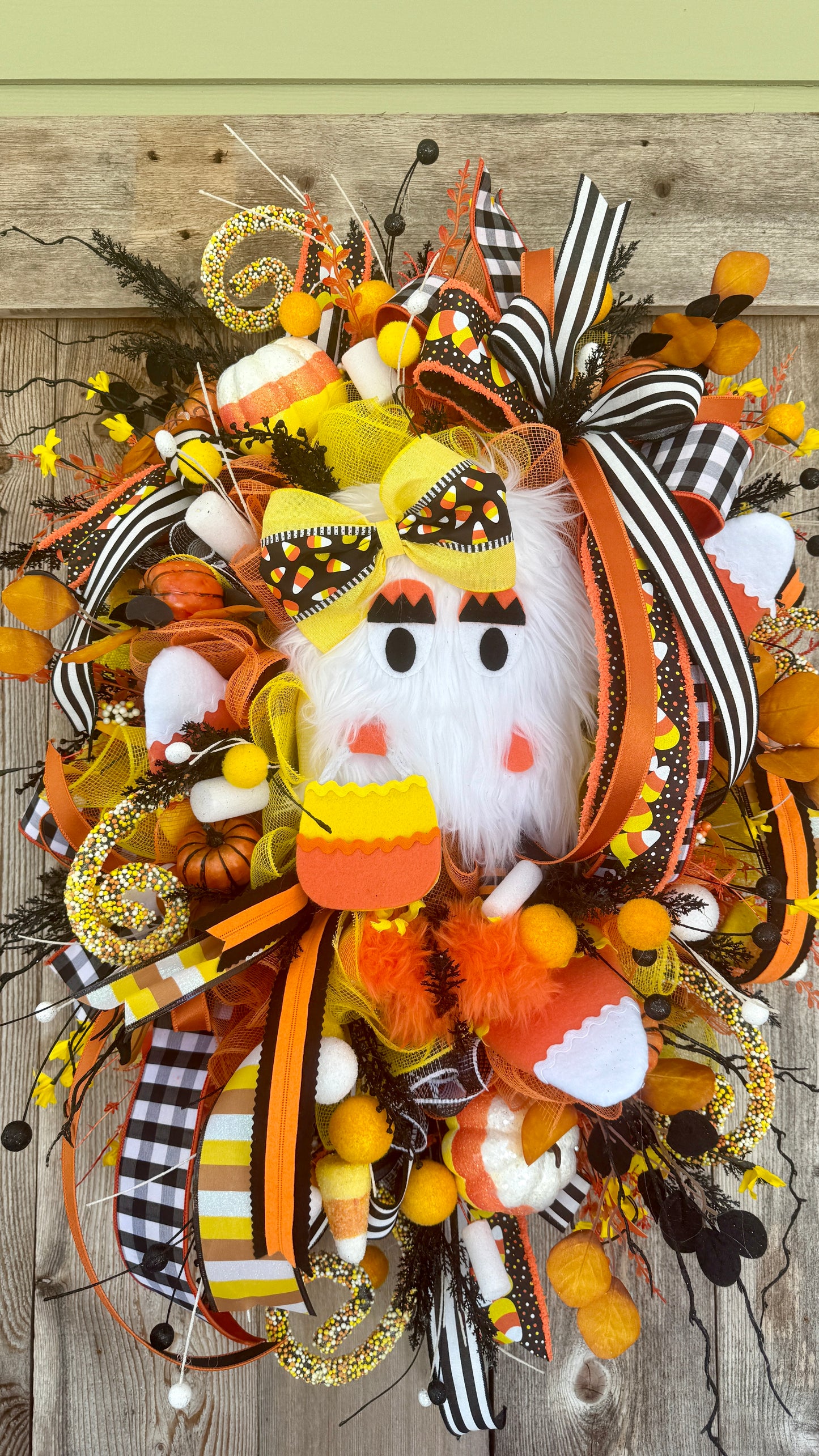 Candy Corn Cutie Halloween Wreath 🎃