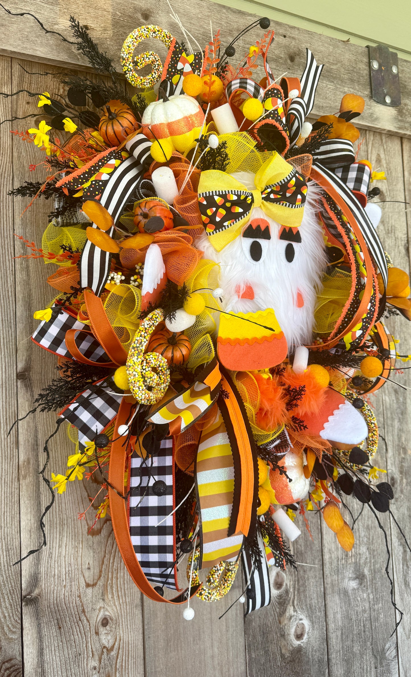 Candy Corn Cutie Halloween Wreath 🎃