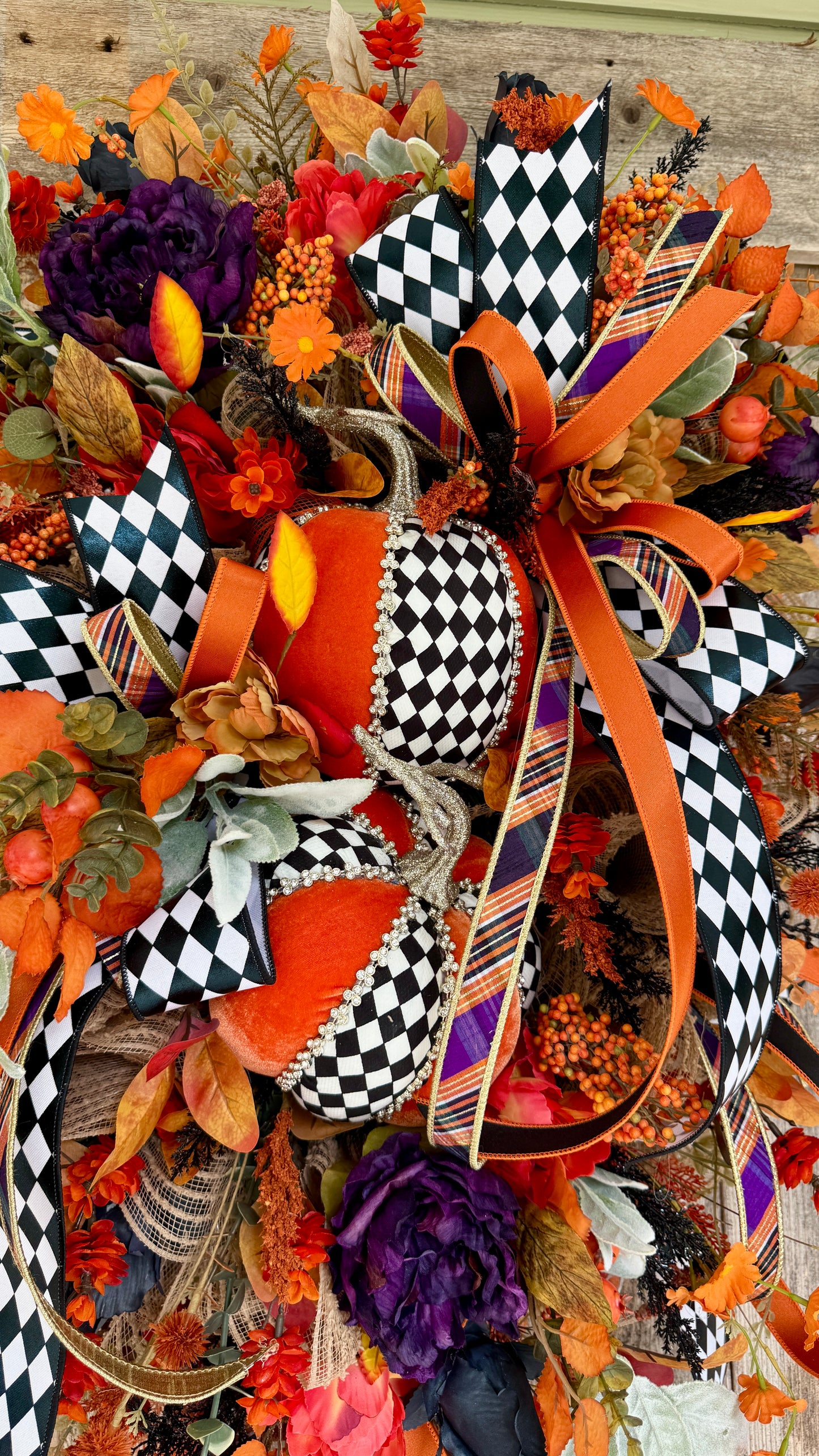 Whimsical fall Halloween wreath