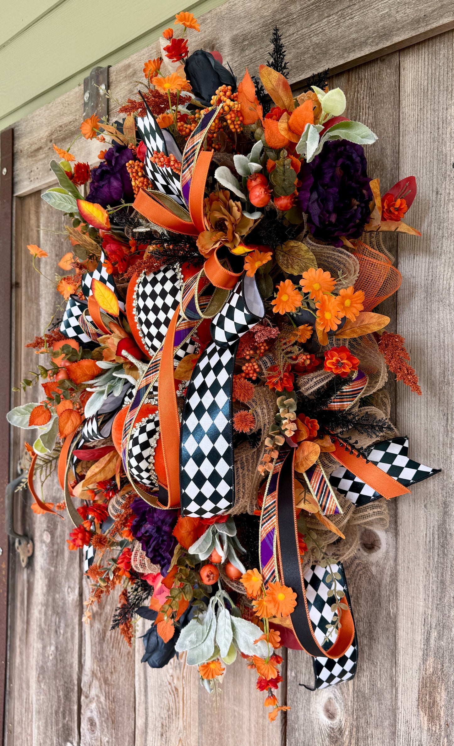 Whimsical fall Halloween wreath