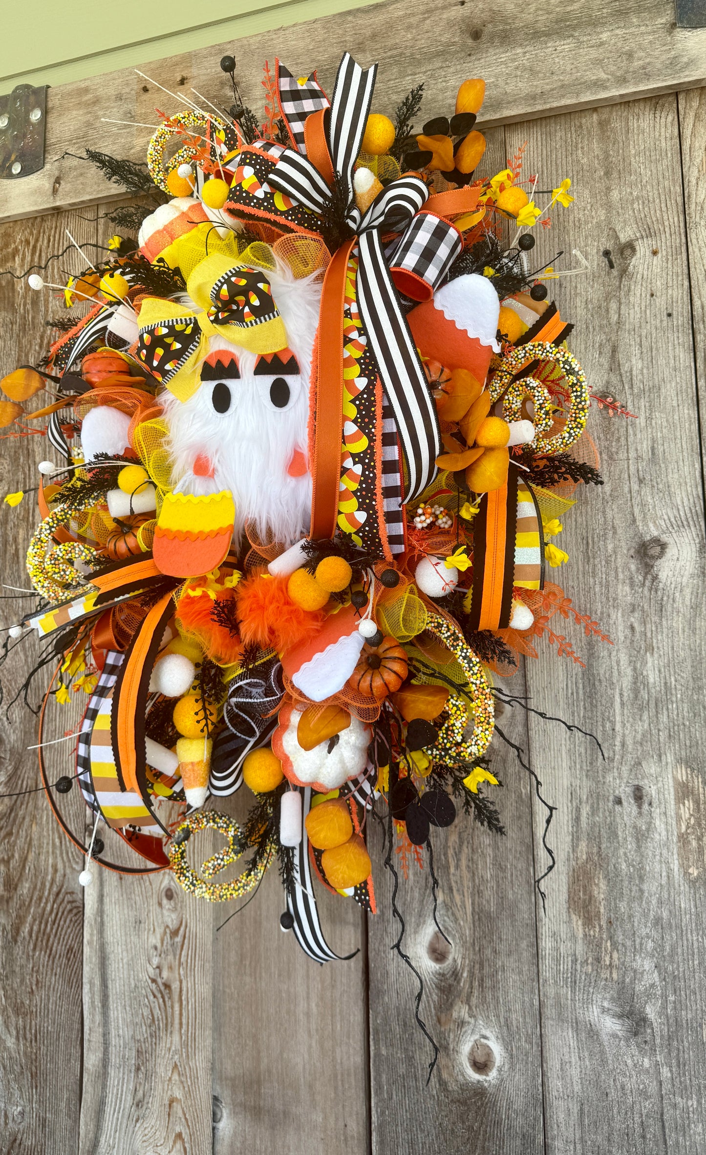 Candy Corn Cutie Halloween Wreath 🎃