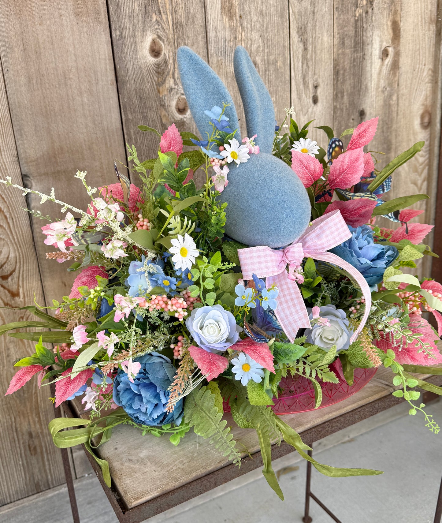 Floral bunny spring arrangement