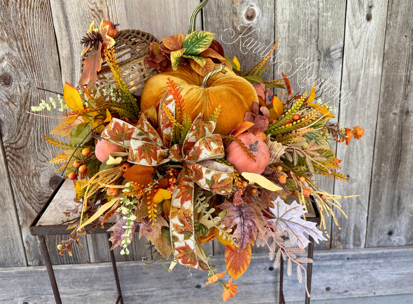 Pumpkin floral arrangement