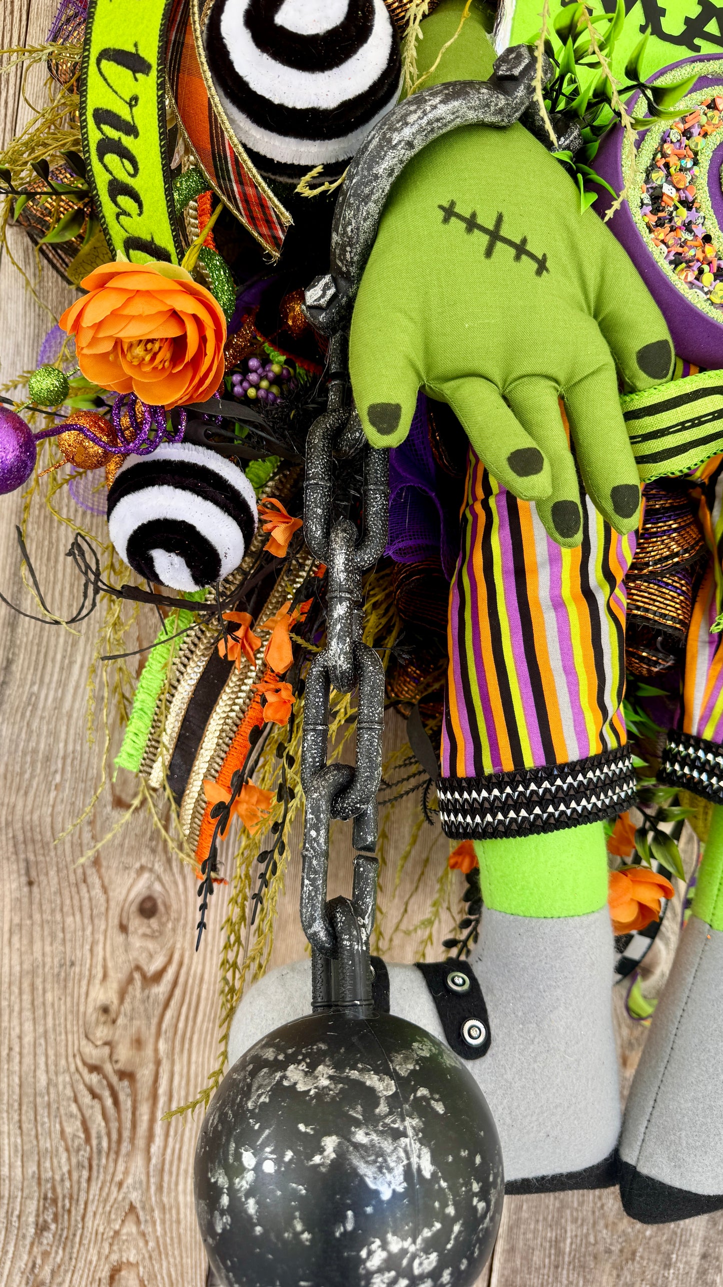 Monster Mash Frankenstein Halloween Wreath