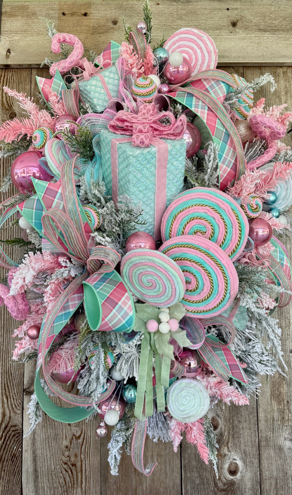 Whimsical Candy Christmas Wreath