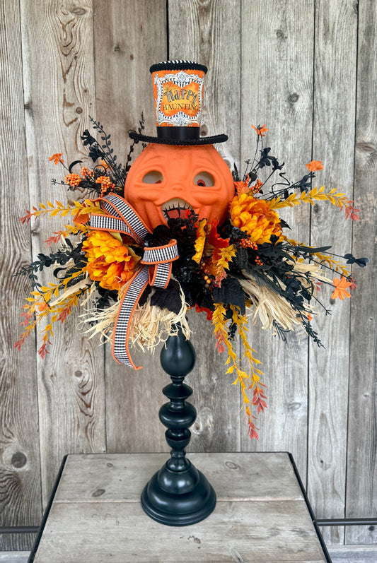 Happy Haunting Pumpkin Centerpiece