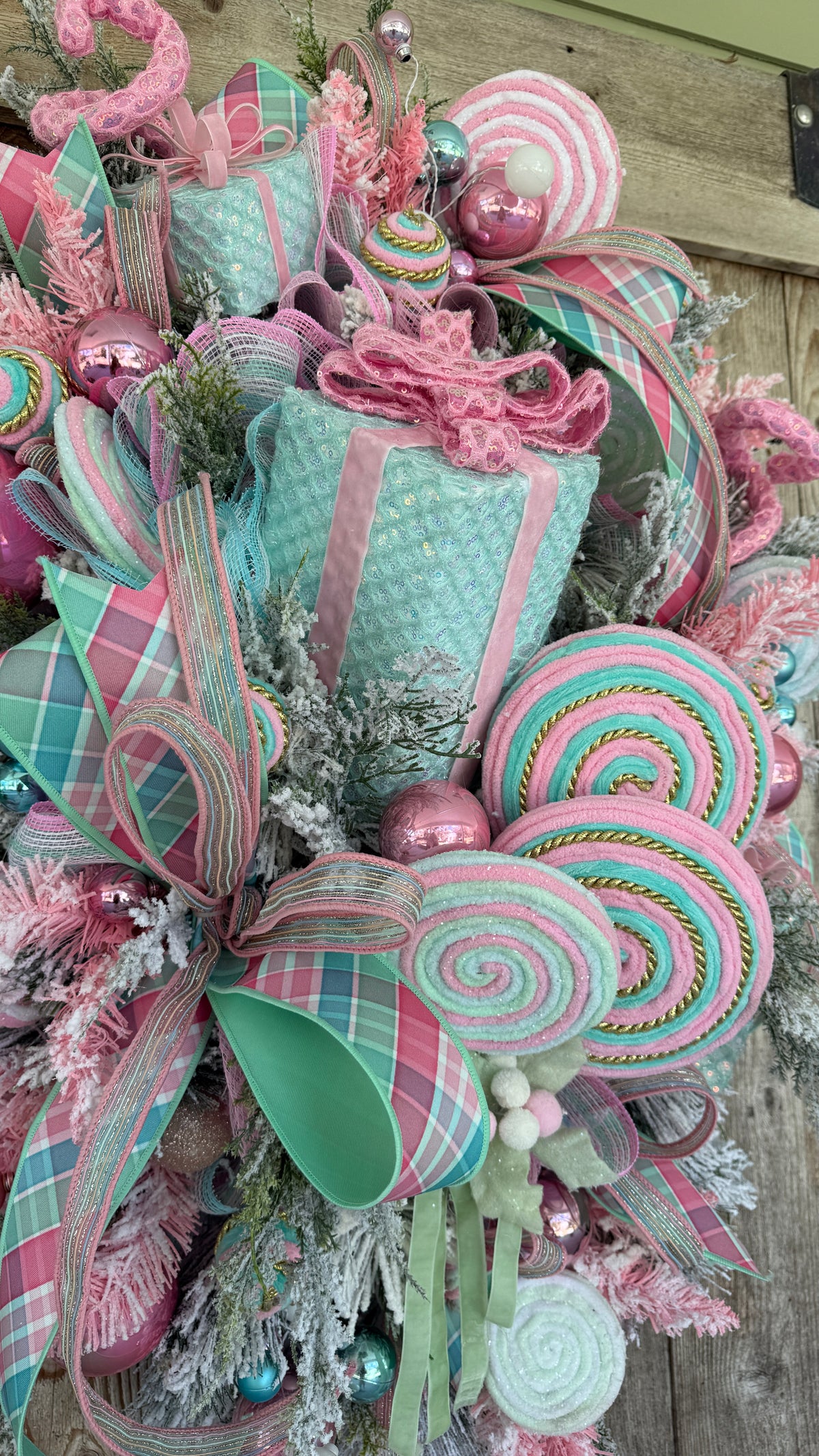 Whimsical Candy Christmas Wreath