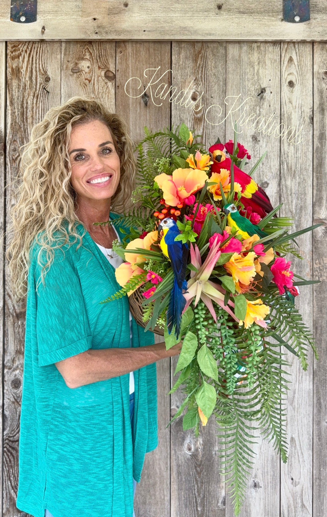 Tropical Paradise Wall Basket