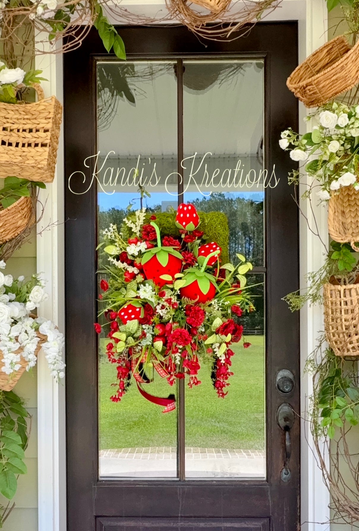 Sweet Summer Strawberry Moss Door Hanger 🍓