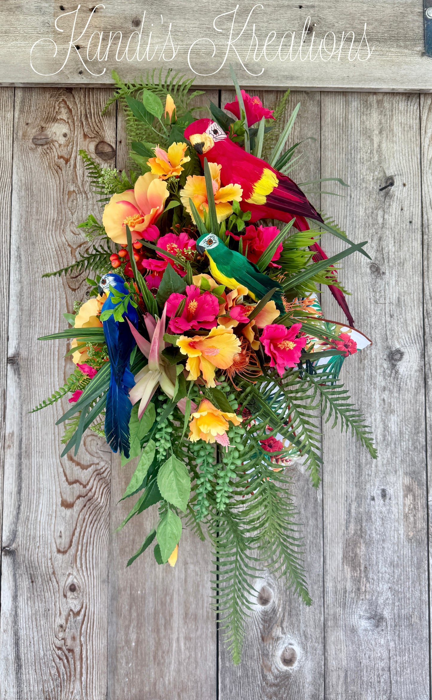 Tropical Paradise Wall Basket