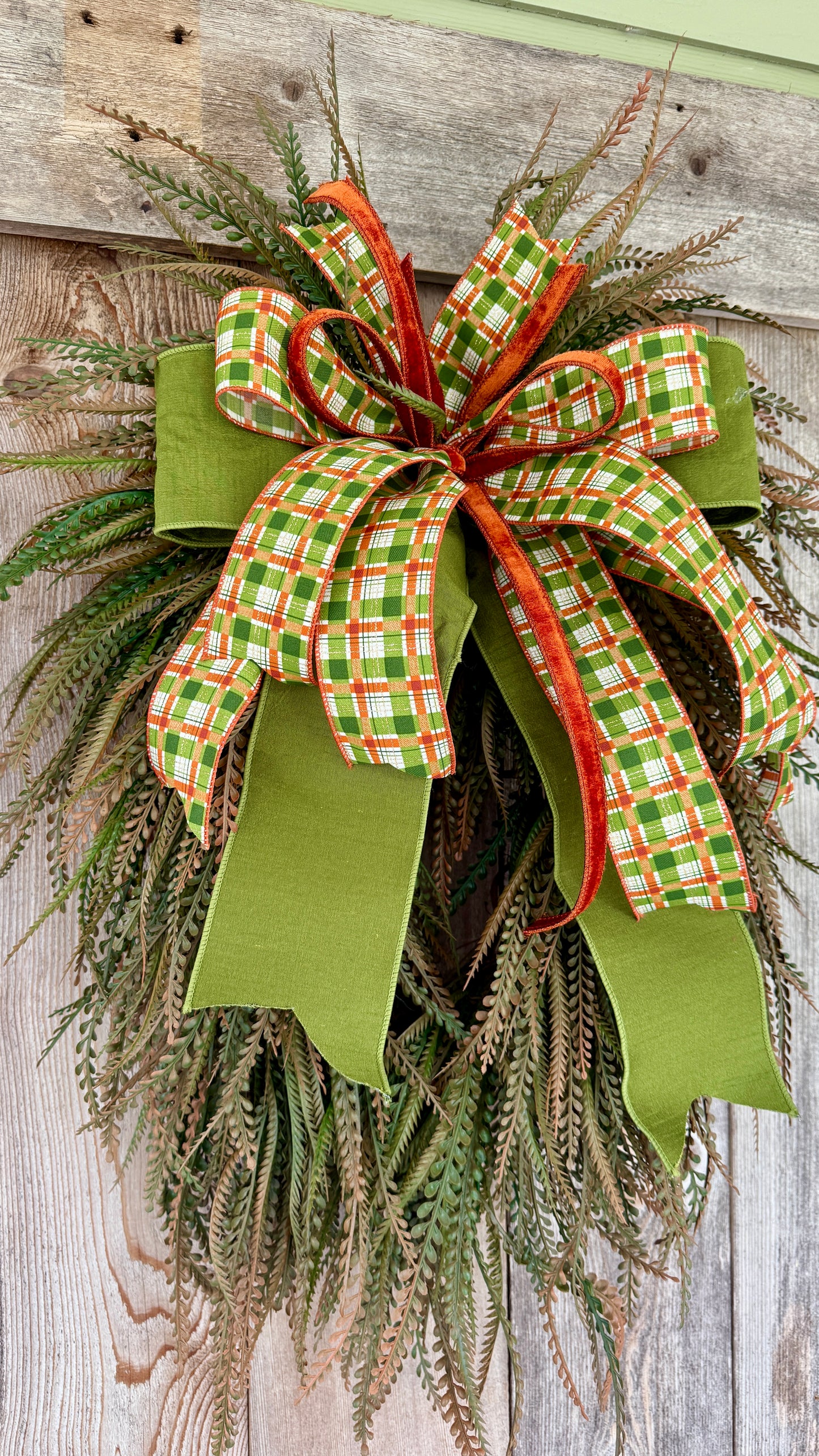 Beaded grass fall wreath