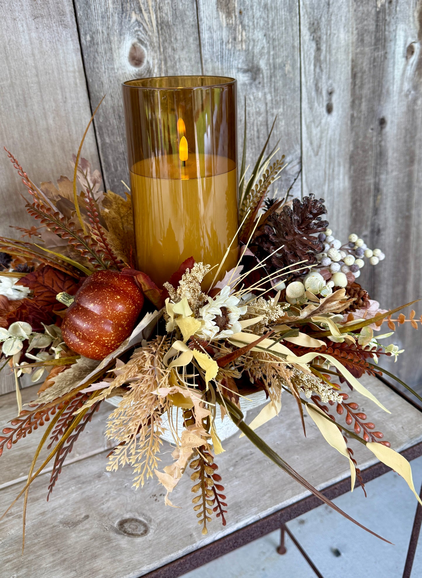 Autumn Glow Candle Centerpiece