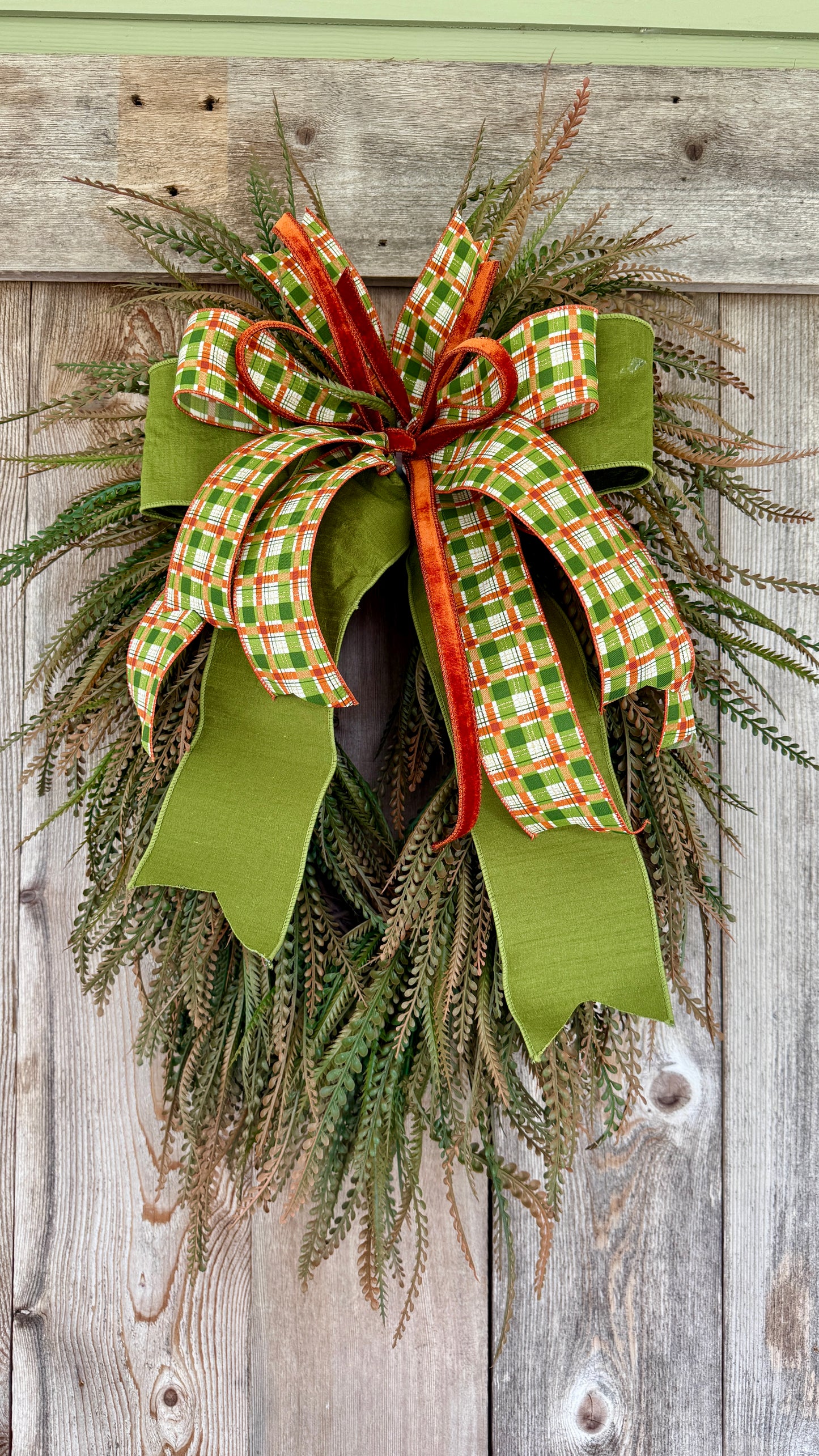 Beaded grass fall wreath