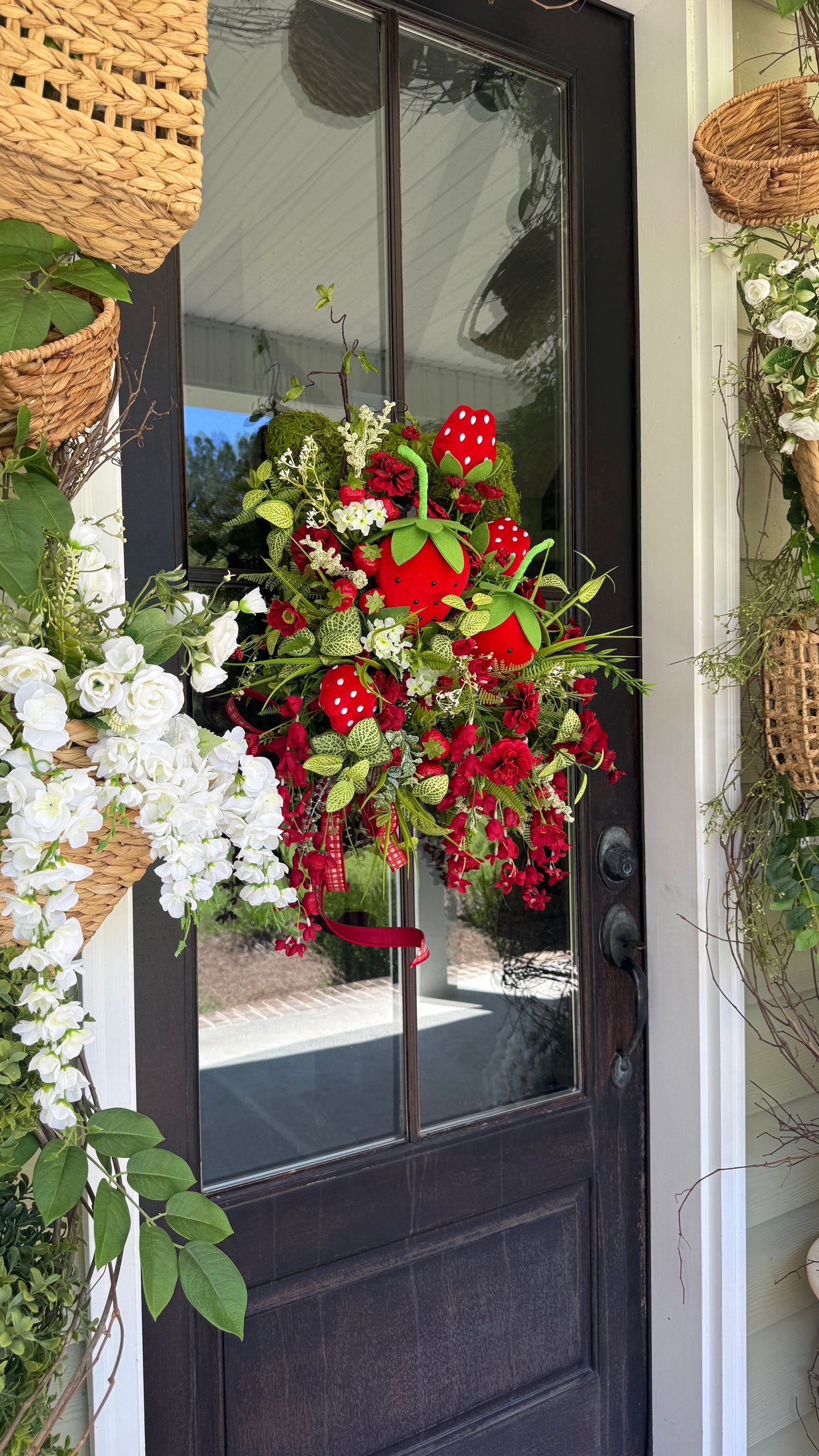 Sweet Summer Strawberry Moss Door Hanger 🍓