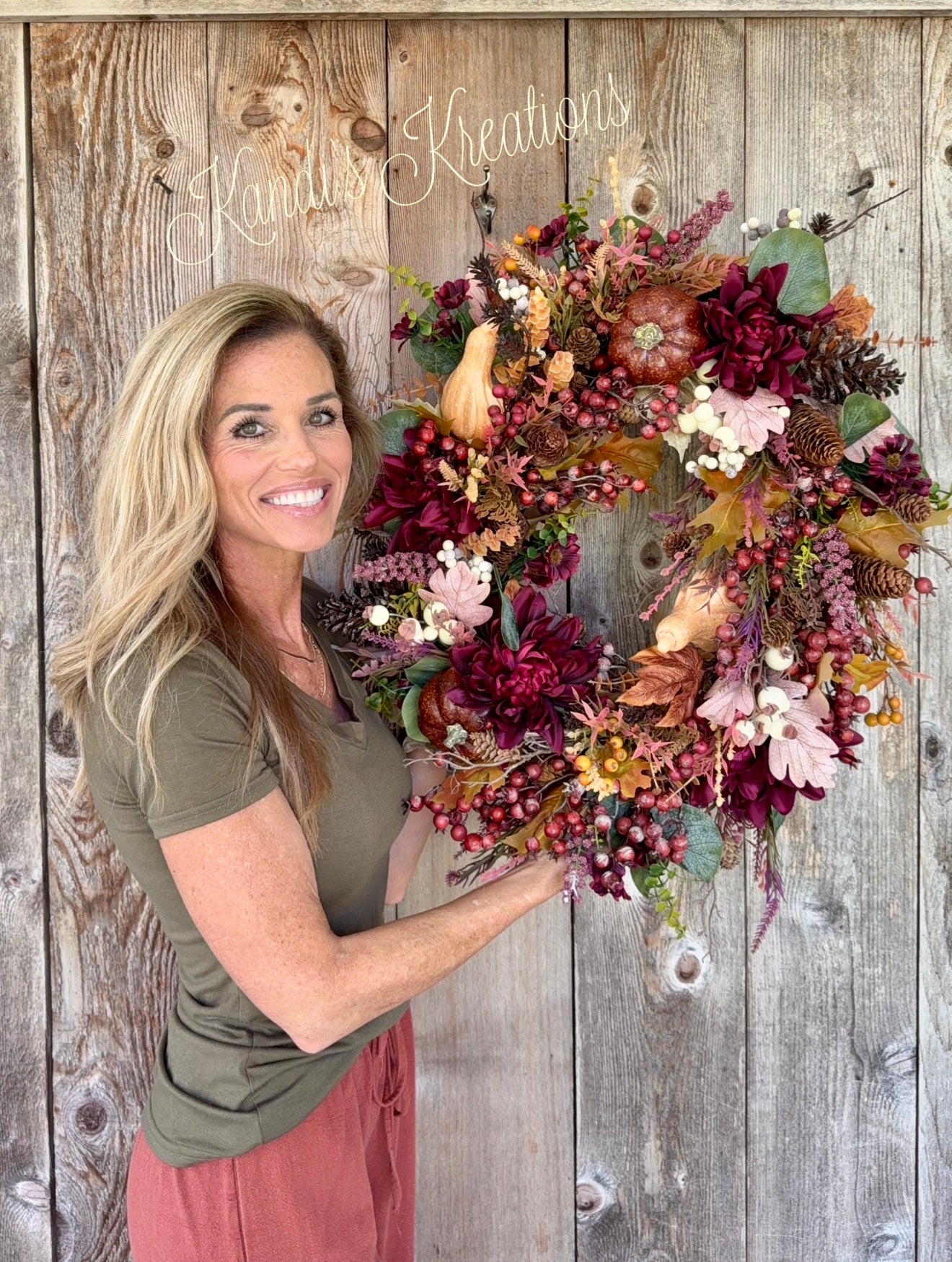 Fall berry grapevine wreath