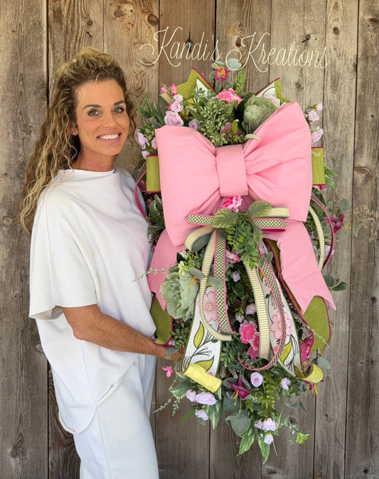 Blushing Garden Floral Swag 🌸🎀