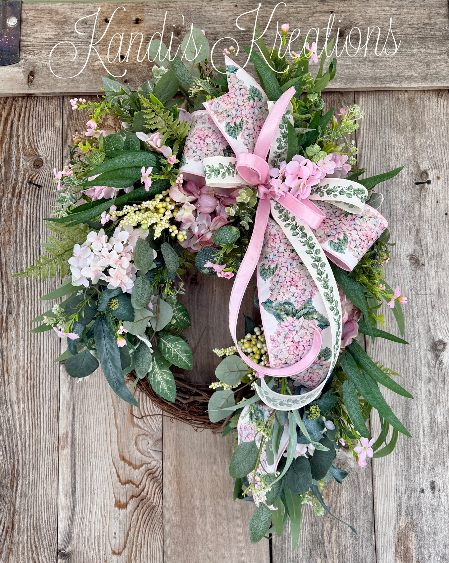 Blush Garden Grapevine Wreath