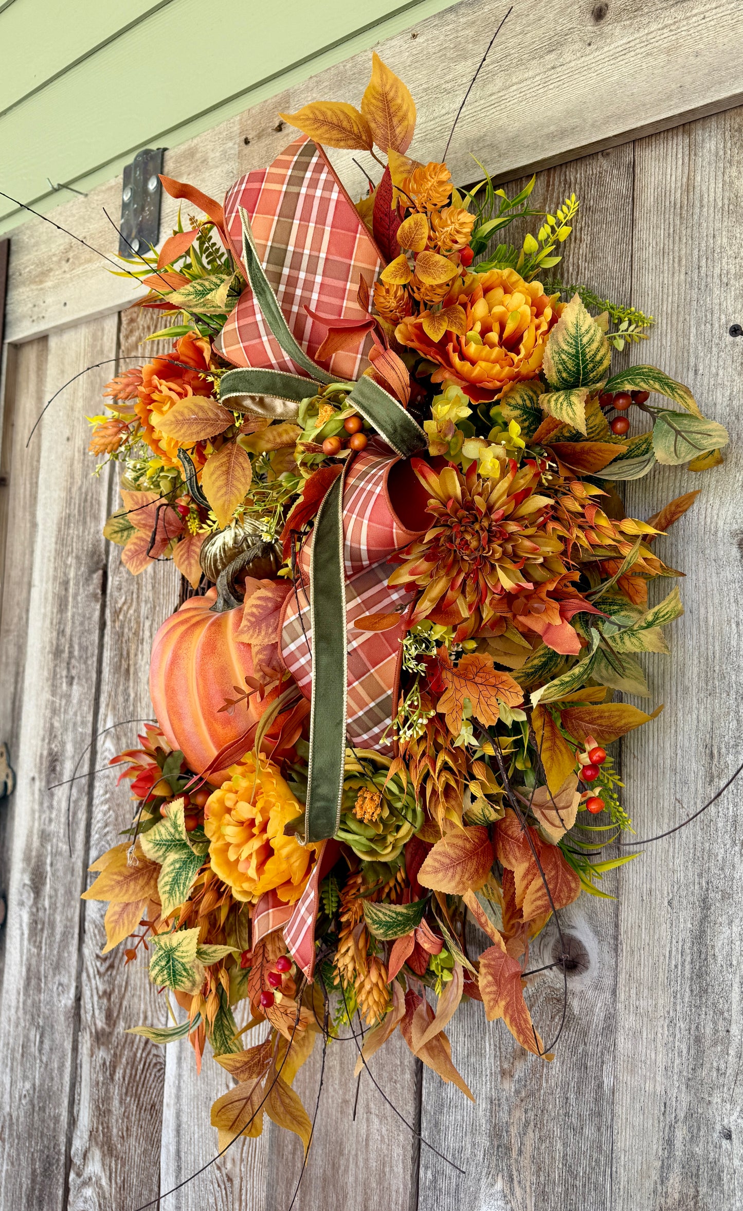 🍂 Pumpkin Harvest Fall Grapevine Wreath