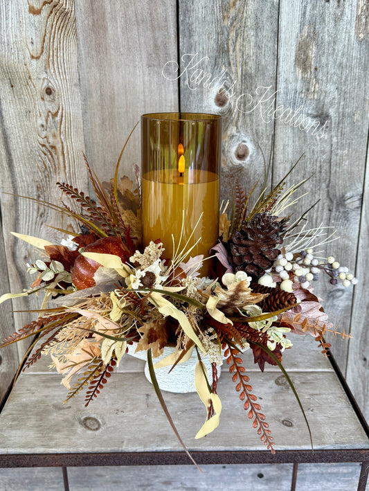 Autumn Glow Candle Centerpiece