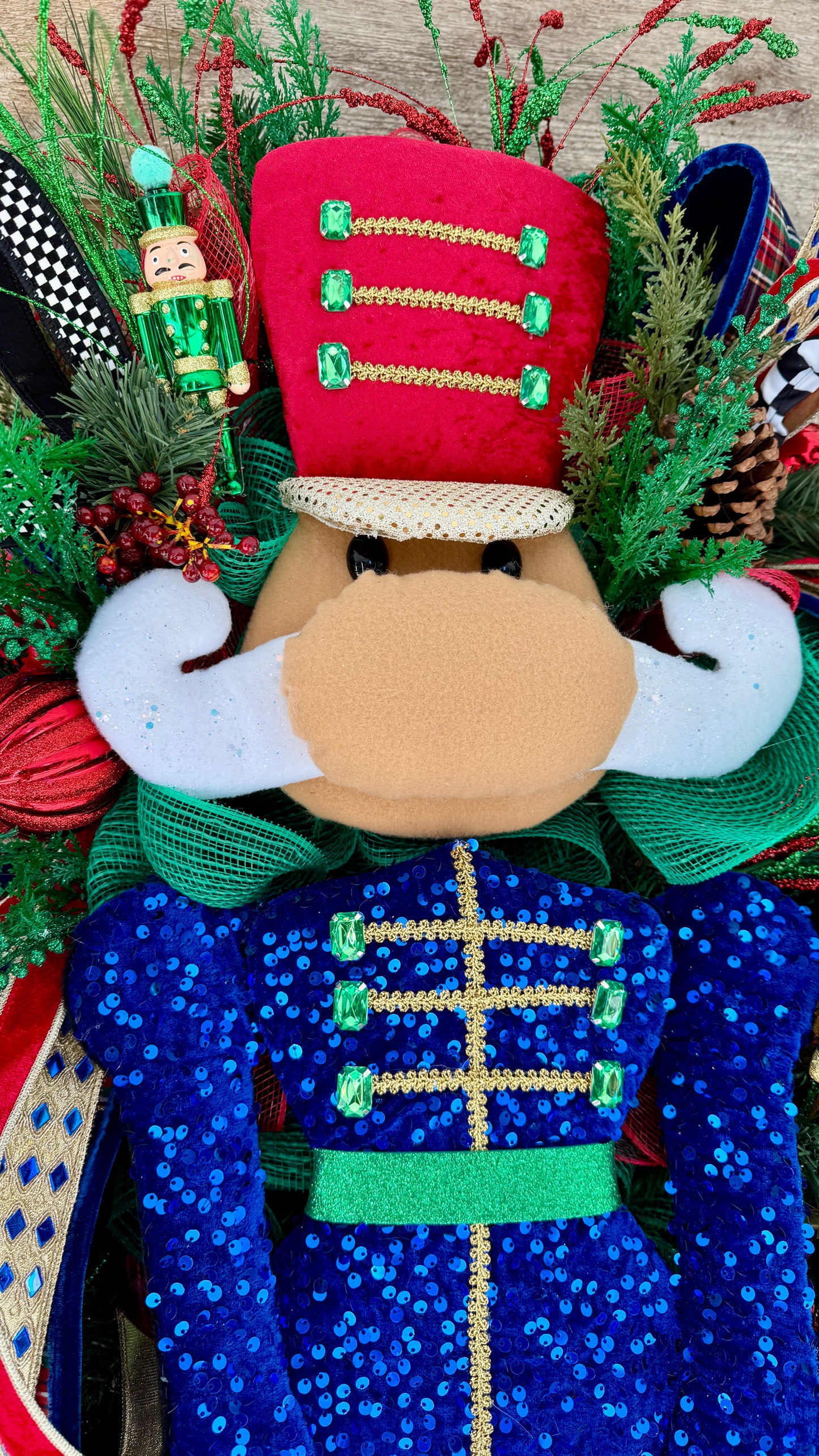 🎺 The Majestic Nutcracker Christmas Wreath – Handmade by Kandi’s Kreations Co.