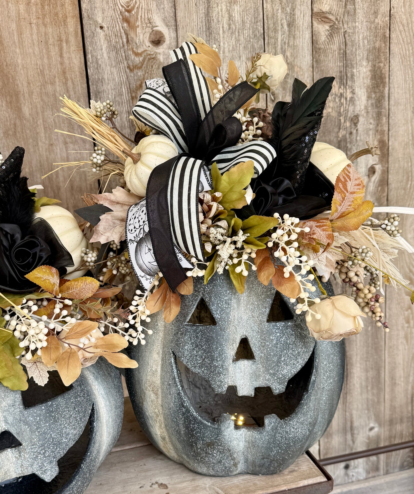 Halloween Jack-O’-Lantern Floral Centerpiece | Elegant Fall Pumpkin Arrangement