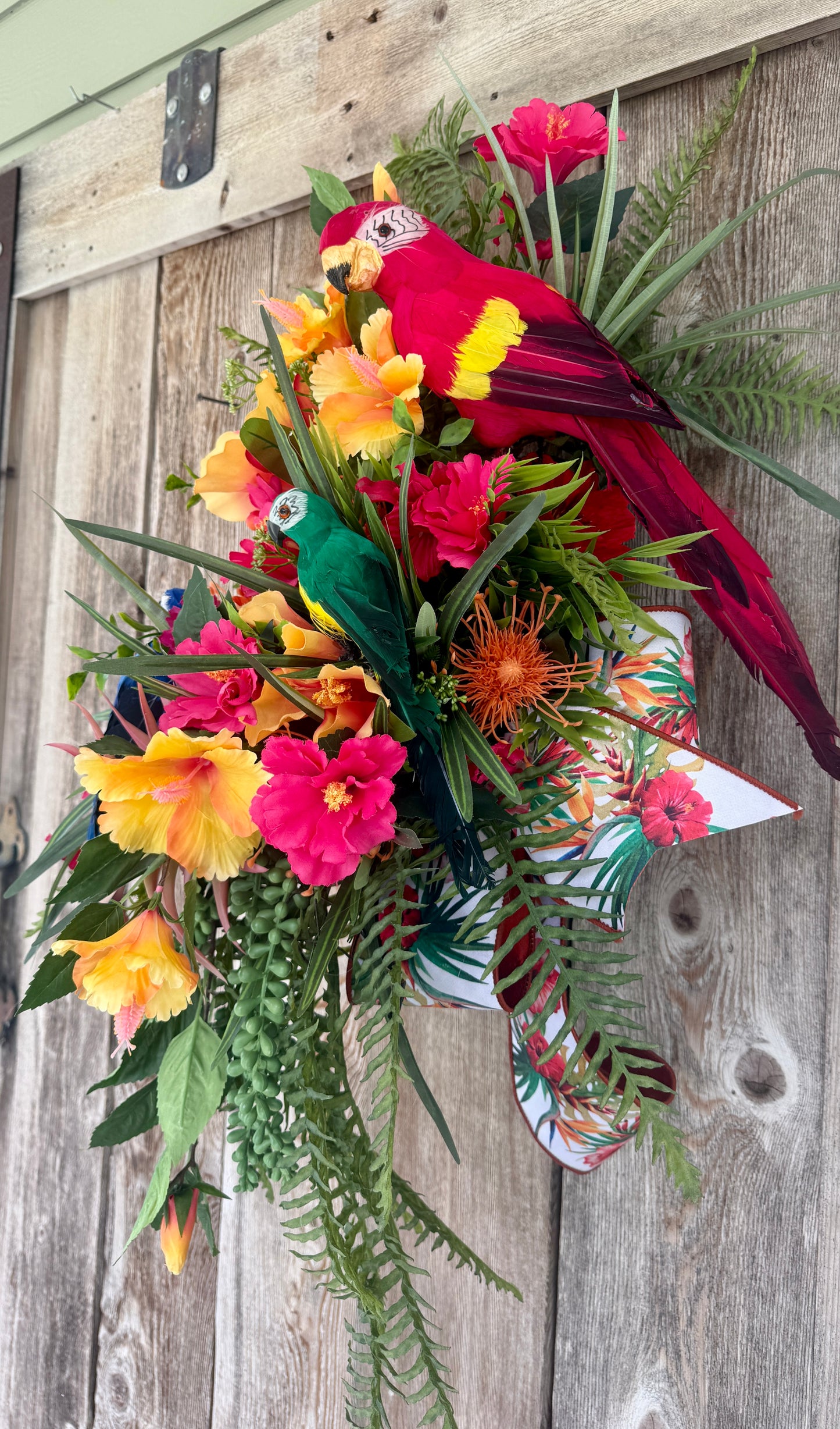 Tropical Paradise Wall Basket