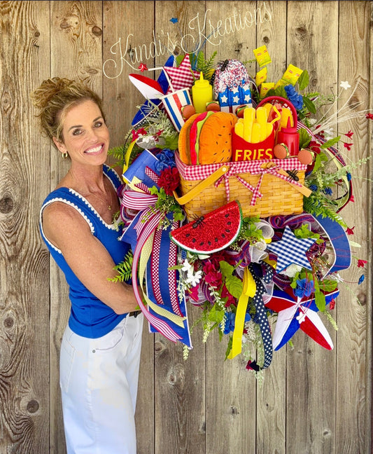 All-American Summer Picnic Wreath 🇺🇸🍉