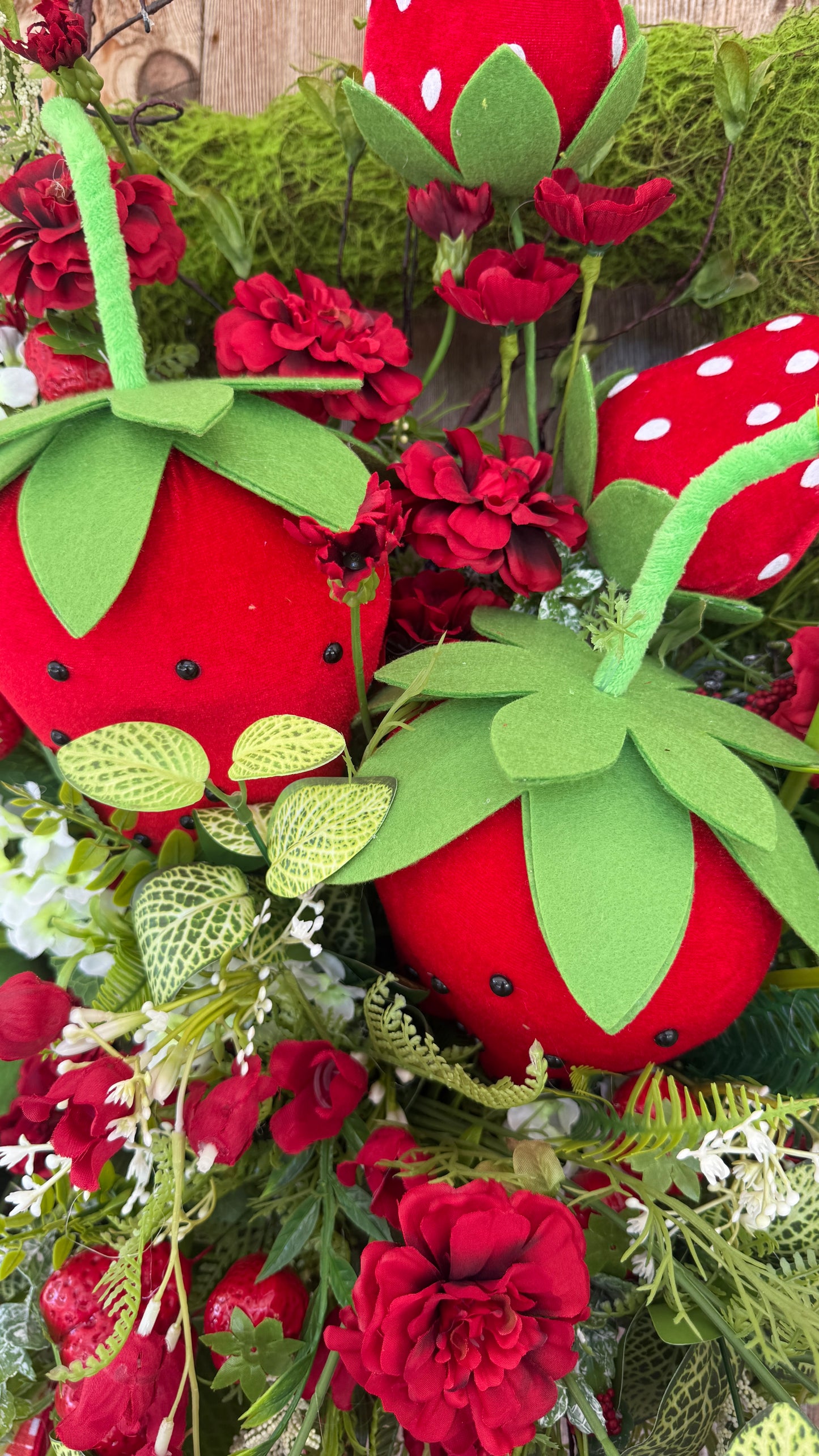 Sweet Summer Strawberry Moss Door Hanger 🍓