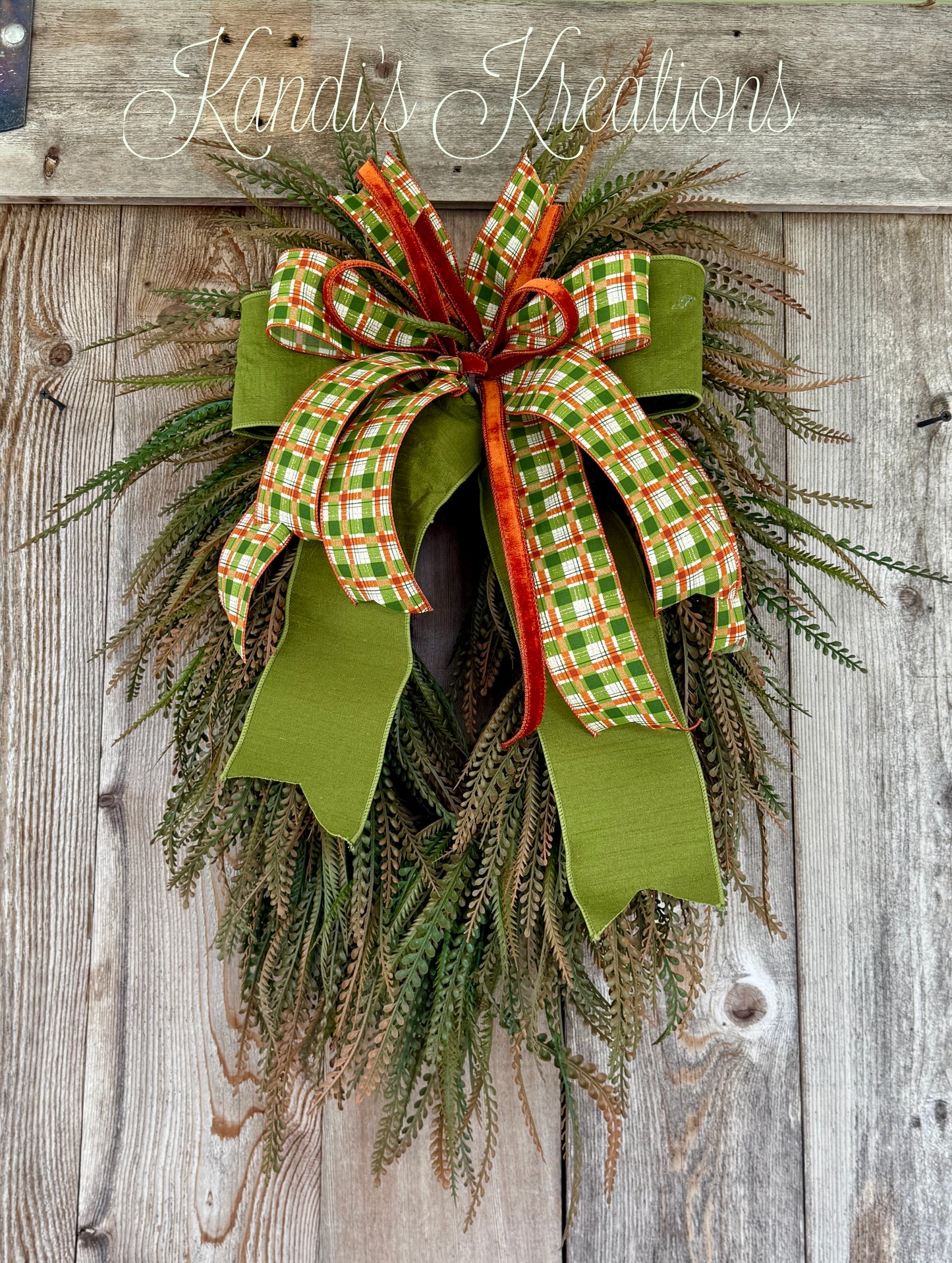 Beaded grass fall wreath