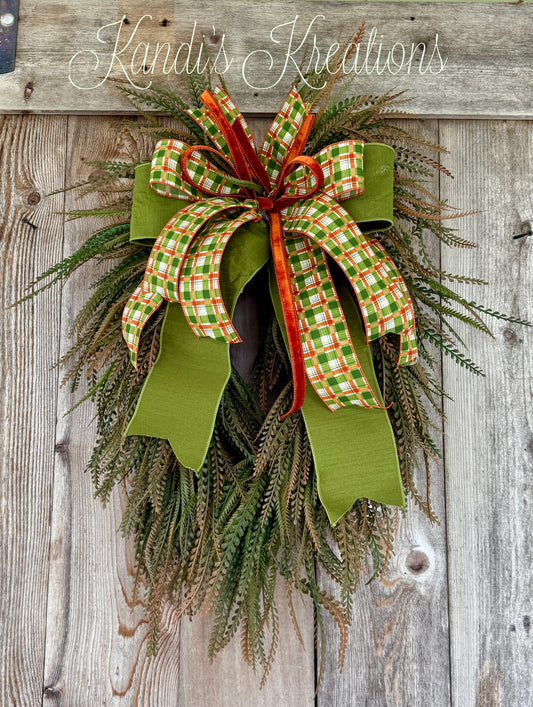 Beaded grass fall wreath