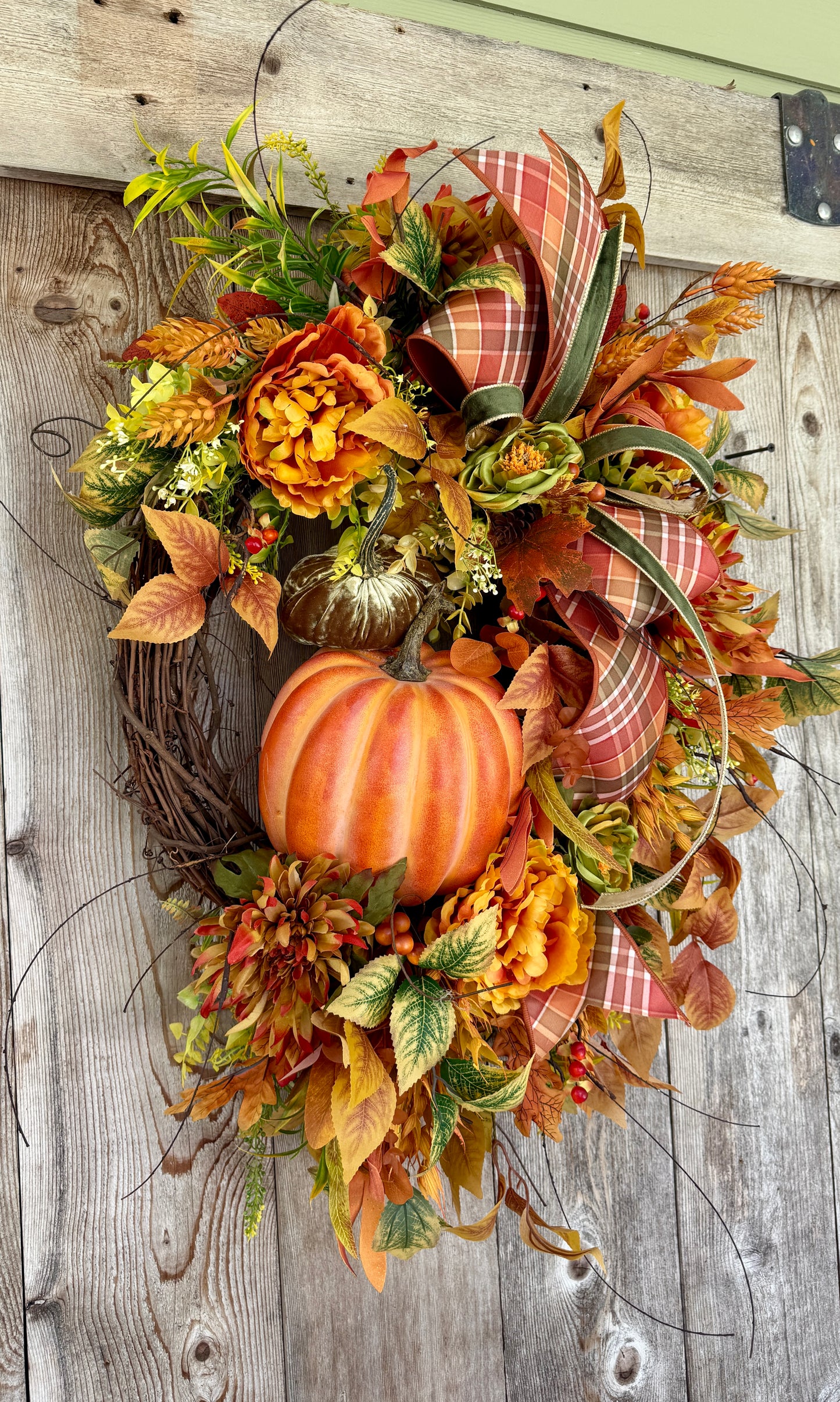 🍂 Pumpkin Harvest Fall Grapevine Wreath