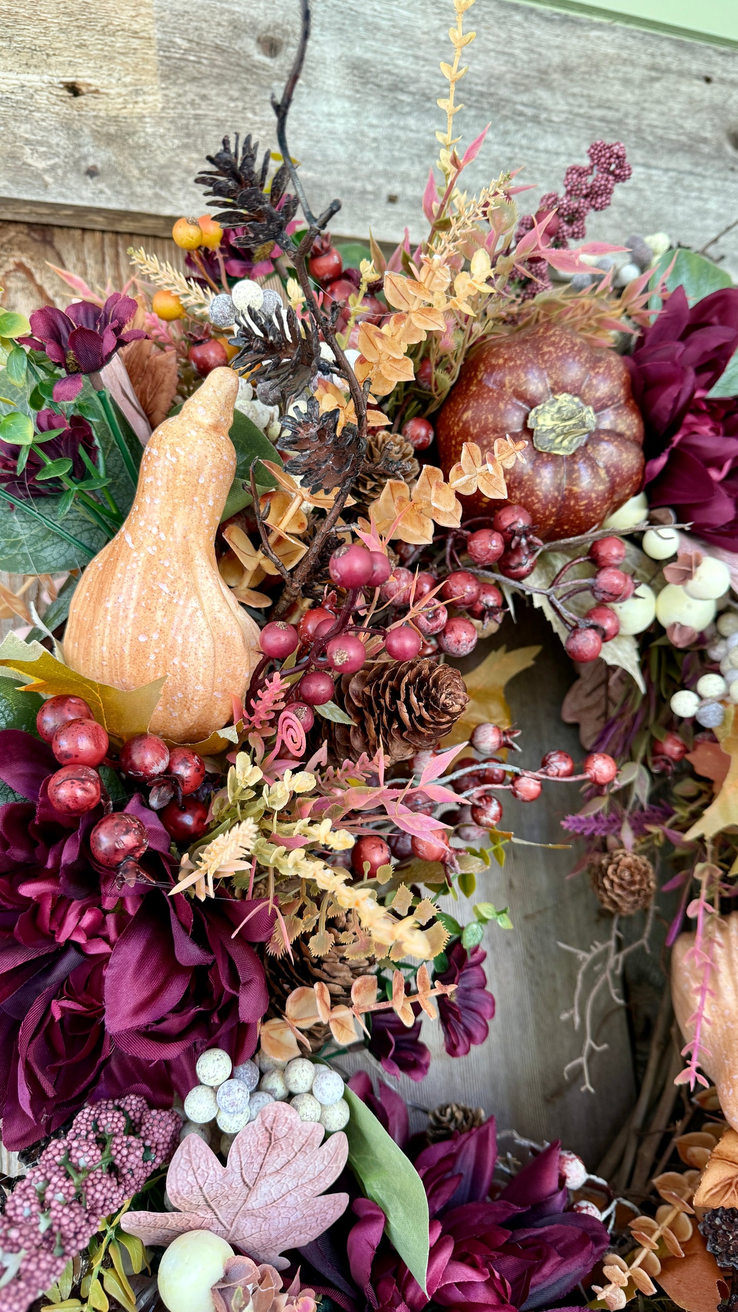 Fall berry grapevine wreath
