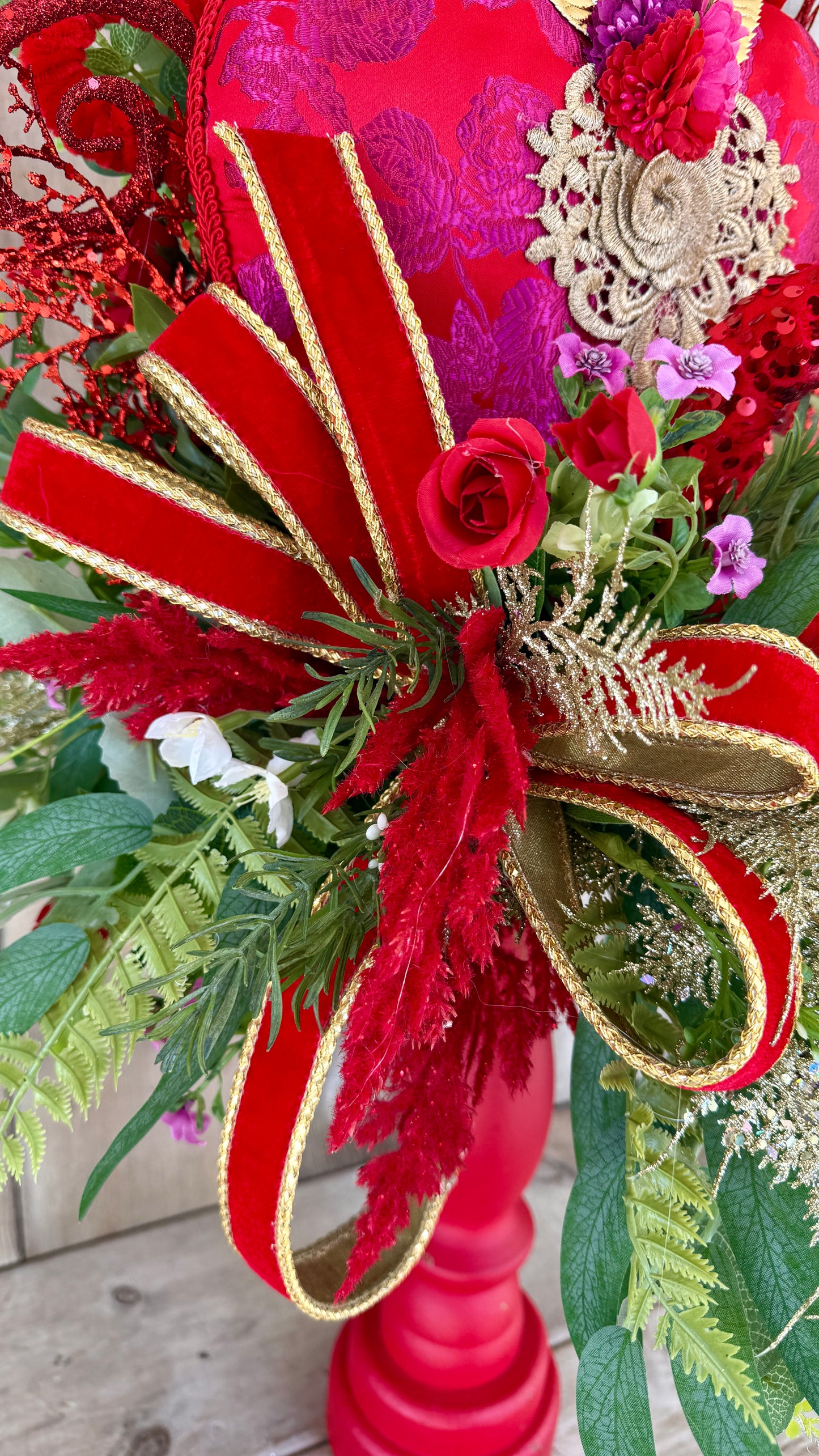 Valentine’s Heart Topiary Arrangement