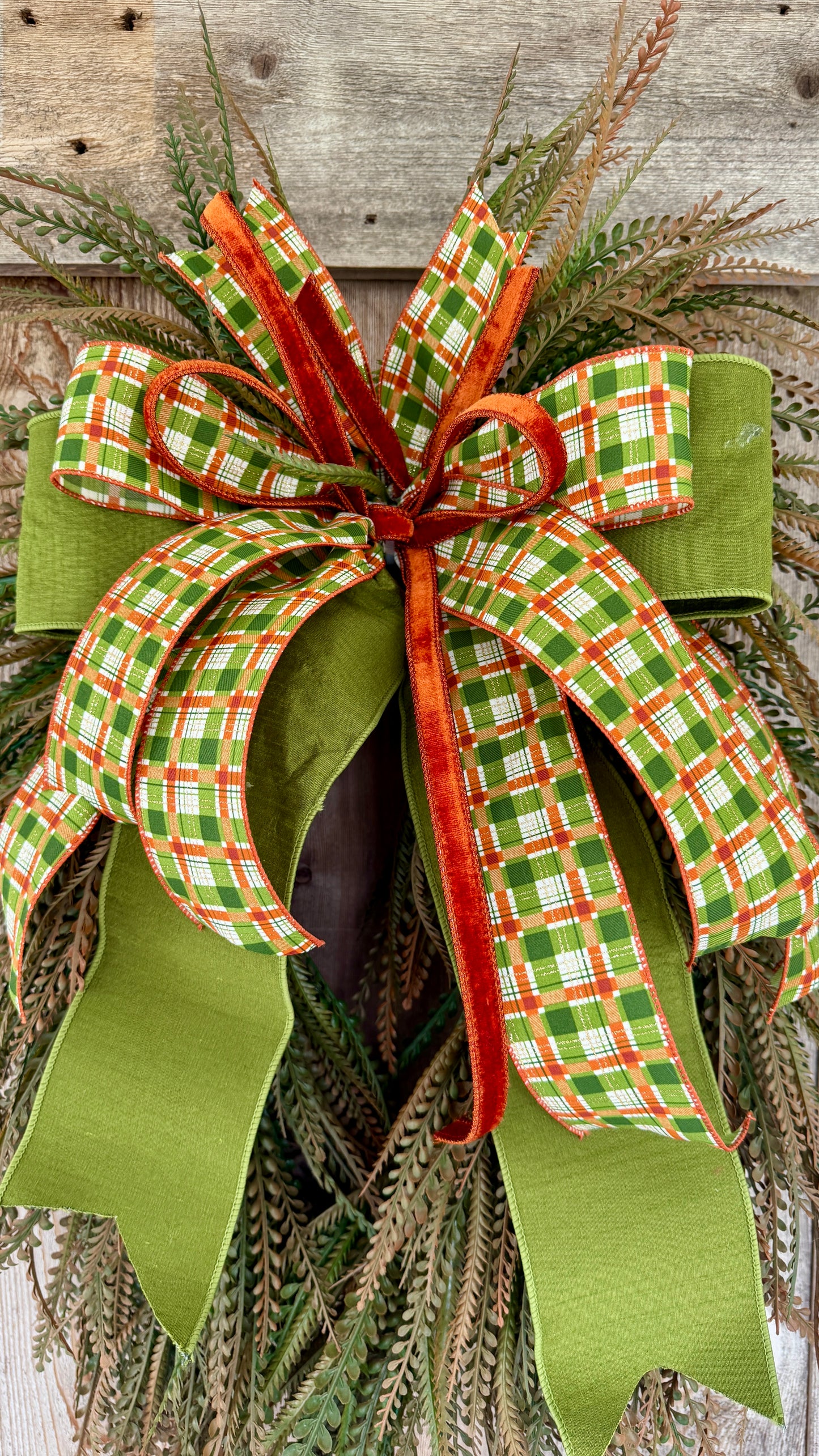 Beaded grass fall wreath