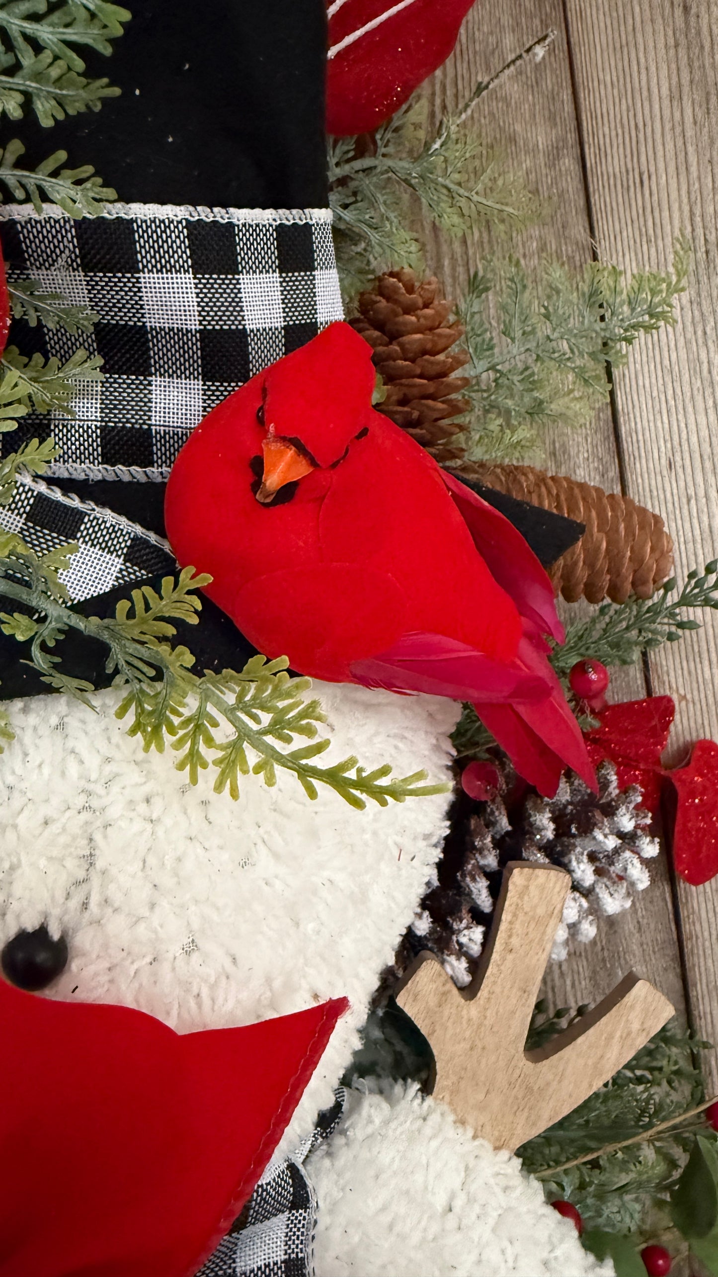 Snowman door hanger Christmas wreath