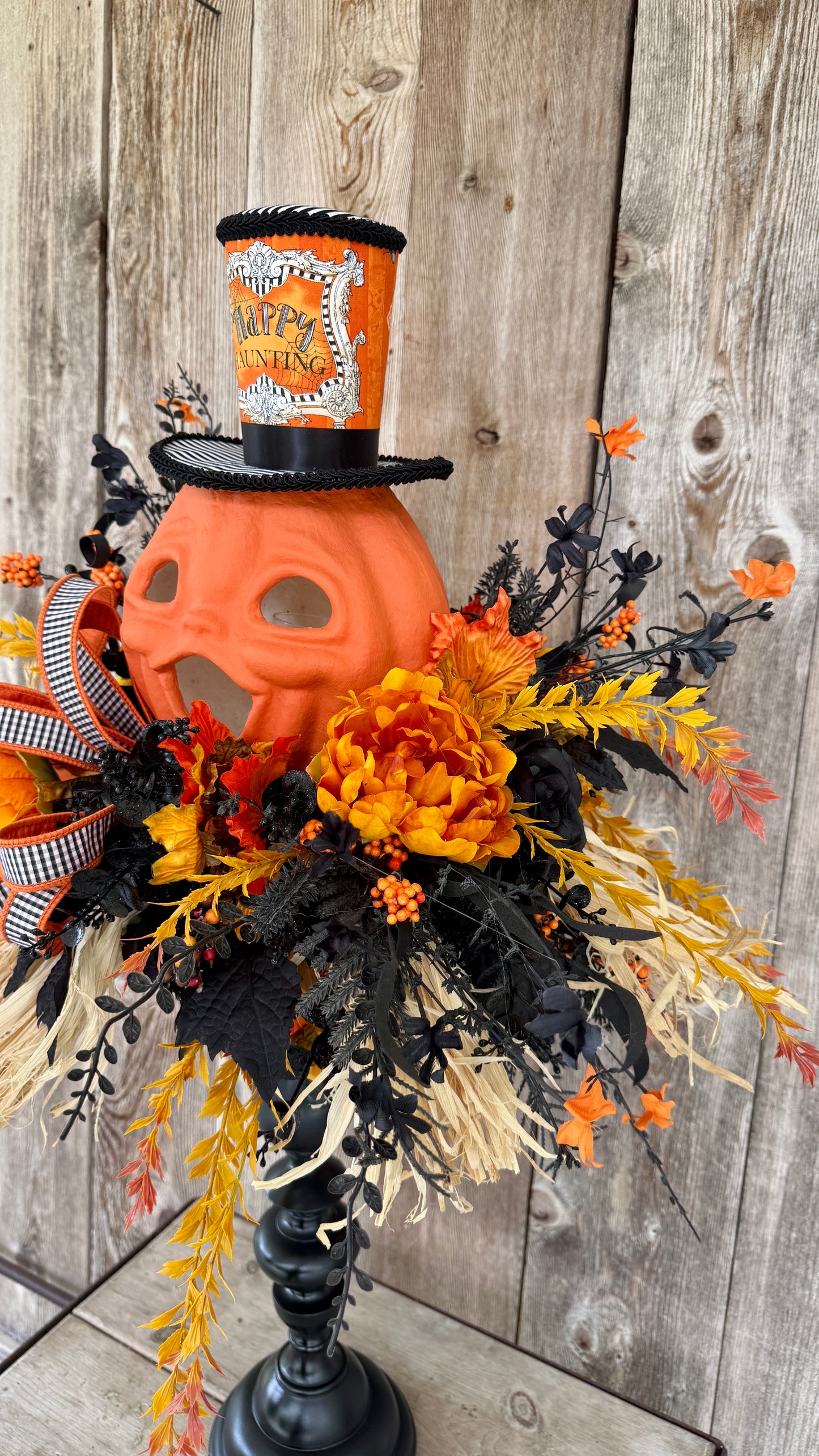 Happy Haunting Pumpkin Centerpiece