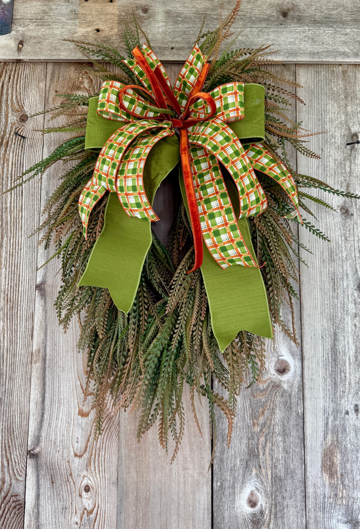 Beaded grass fall wreath