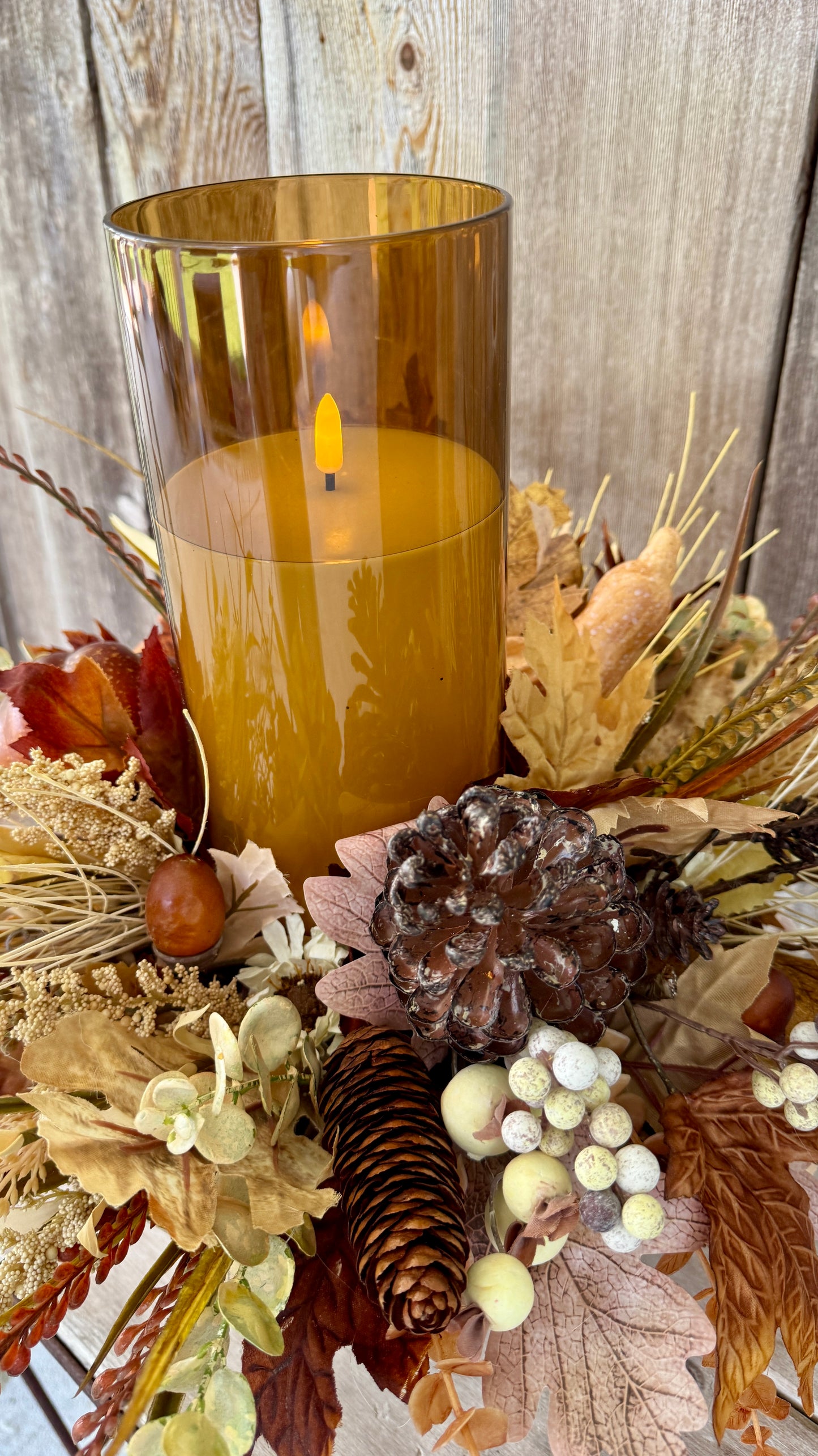 Autumn Glow Candle Centerpiece