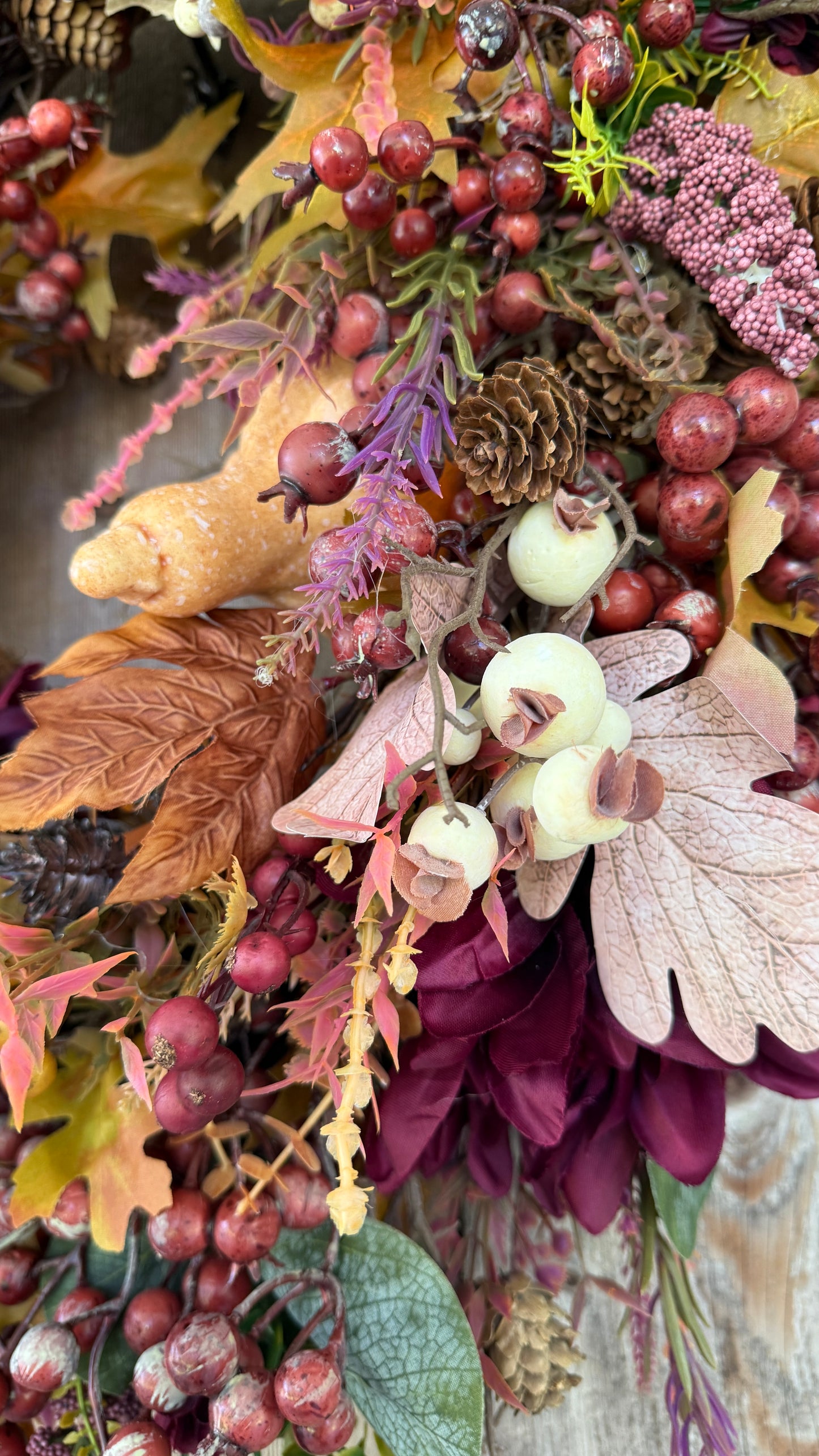 Fall berry grapevine wreath