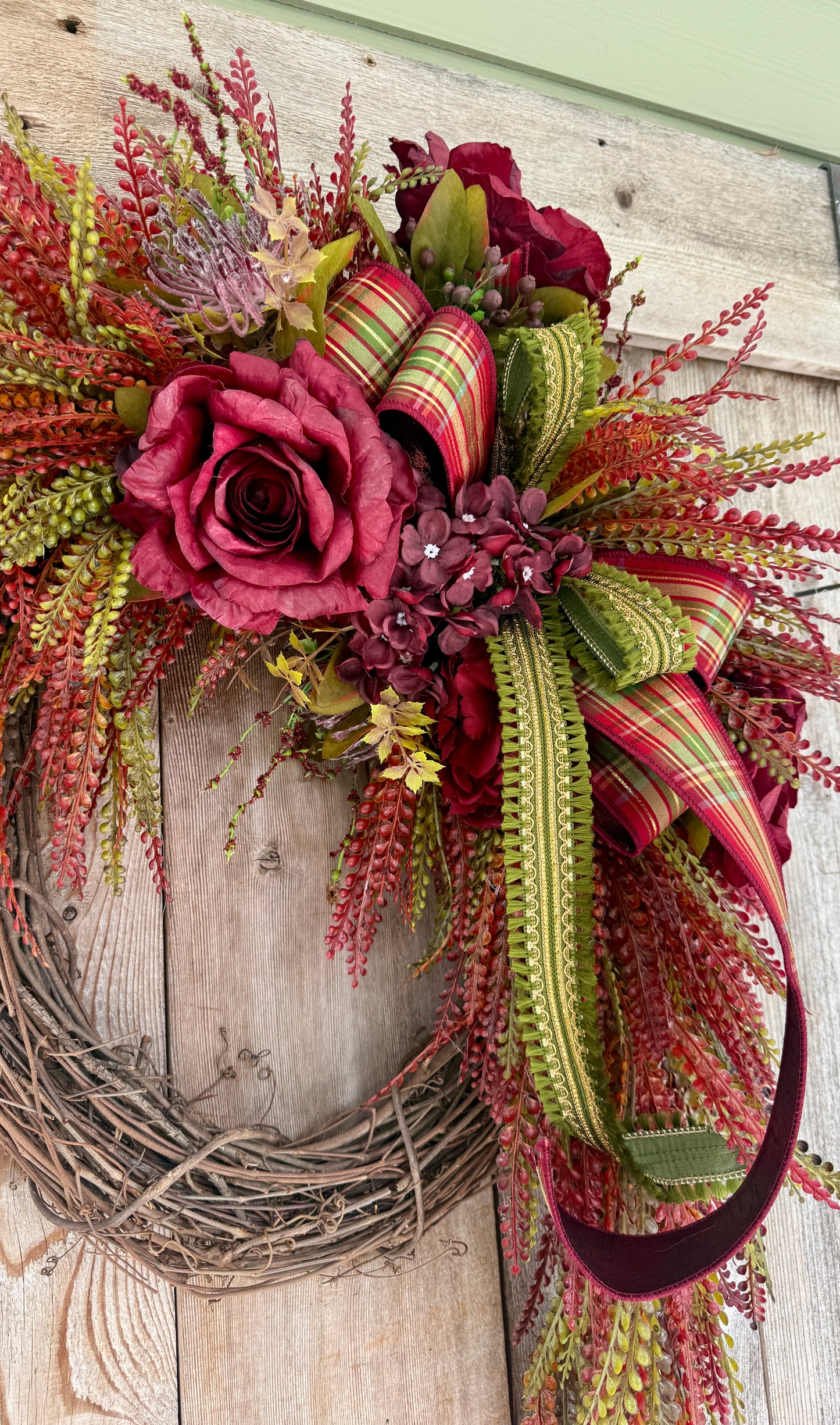 Burgundy Harvest Grapevine Wreath