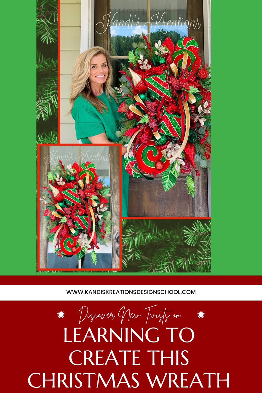 🎄 Traditional Christmas Wreath with Sequin Presents – Video Tutorial & Supply List 🎄
